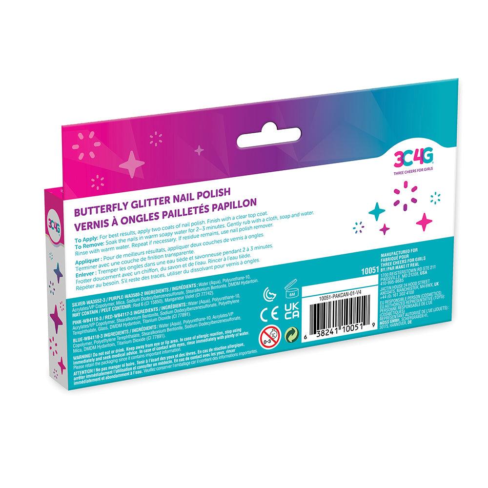 Ensemble de 5 vernis à ongles papillons - La Ribouldingue