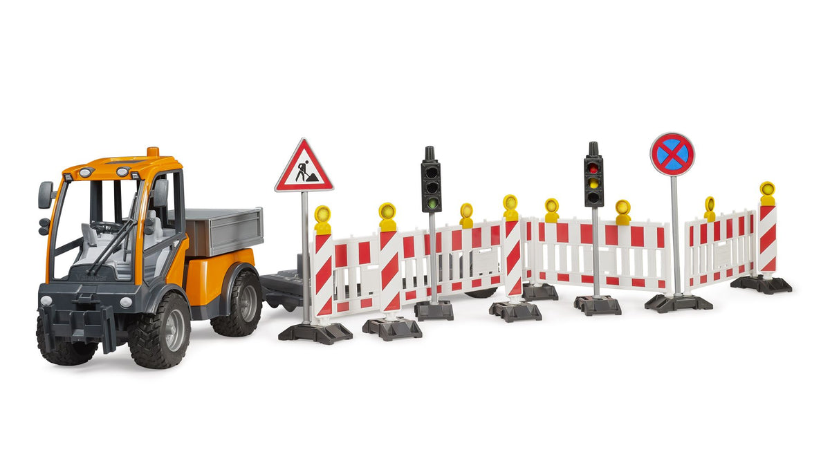 VarioCar with platform and road safety trailer