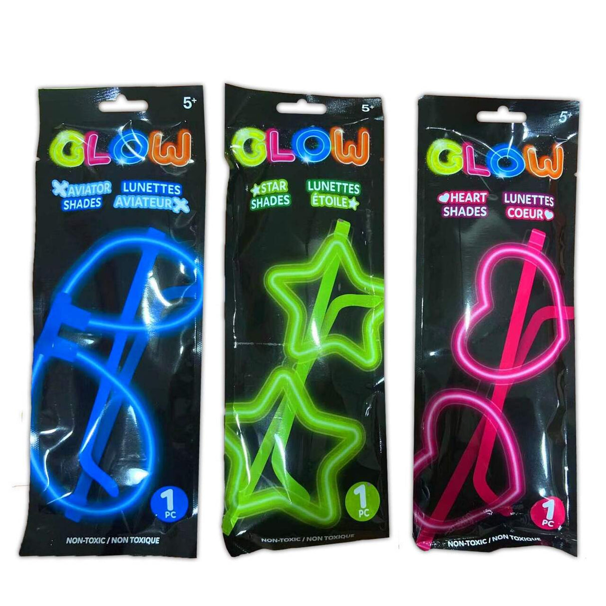 Lunettes luminescentes colorées