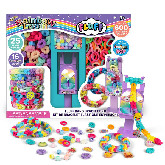 Rainbow Loom - Kit de bracelet élastique en peluche (Bil)