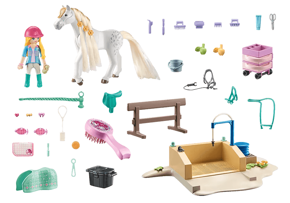 Isabella & Lioness avec aire de lavage pour chevaux - Horses of Waterfall - La Ribouldingue