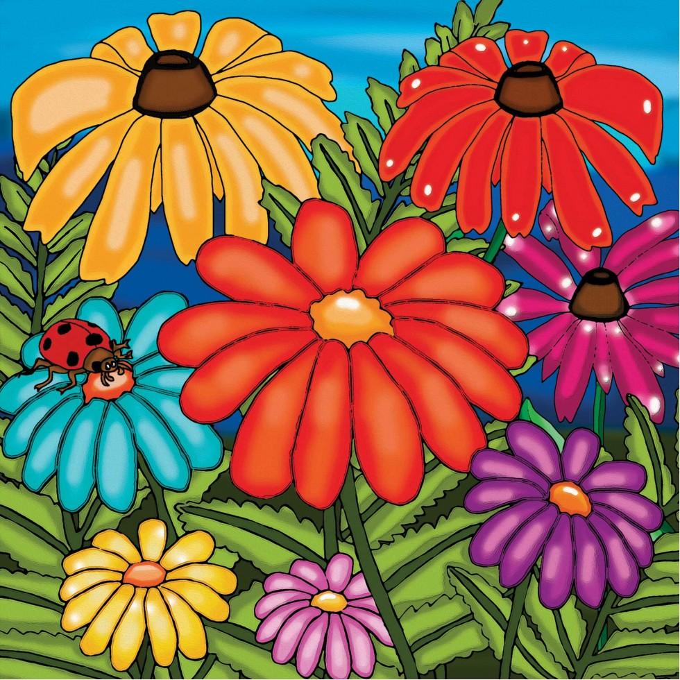 Le temps des fleurs 30 x 30 cm - La Ribouldingue