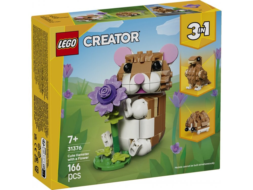 Le hamster mignon avec une fleur - Creator 3-en-1