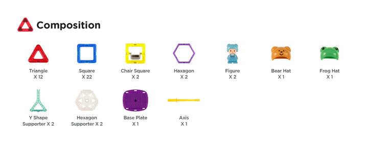 Magformers - Ensemble Carnaval Plus 48 mcx - La Ribouldingue