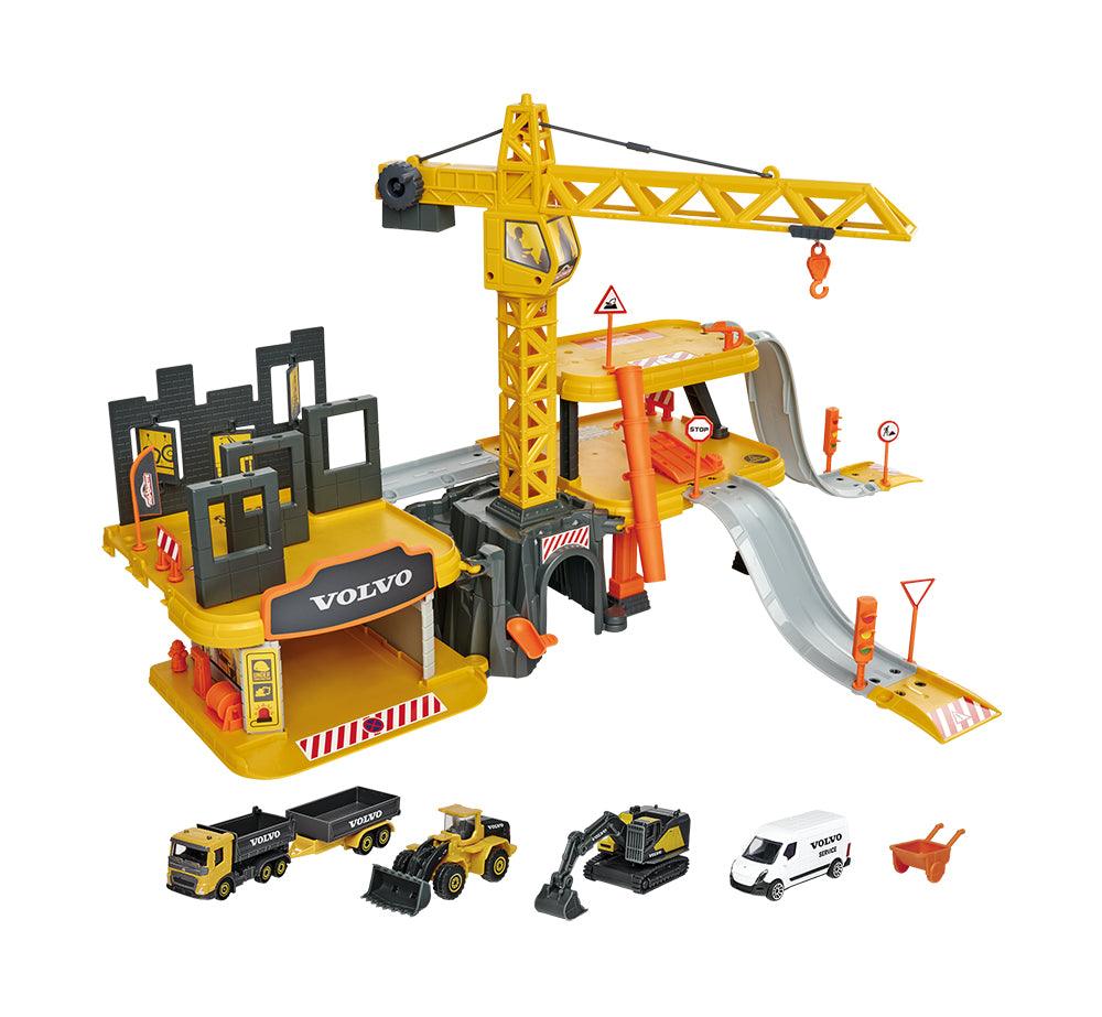 Majorette - Creatix Construction de luxe avec 5 voitures Volvo - La Ribouldingue