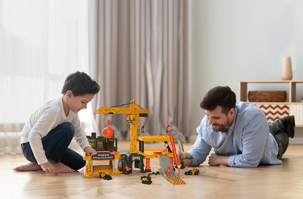 Majorette - Creatix Construction de luxe avec 5 voitures Volvo - La Ribouldingue