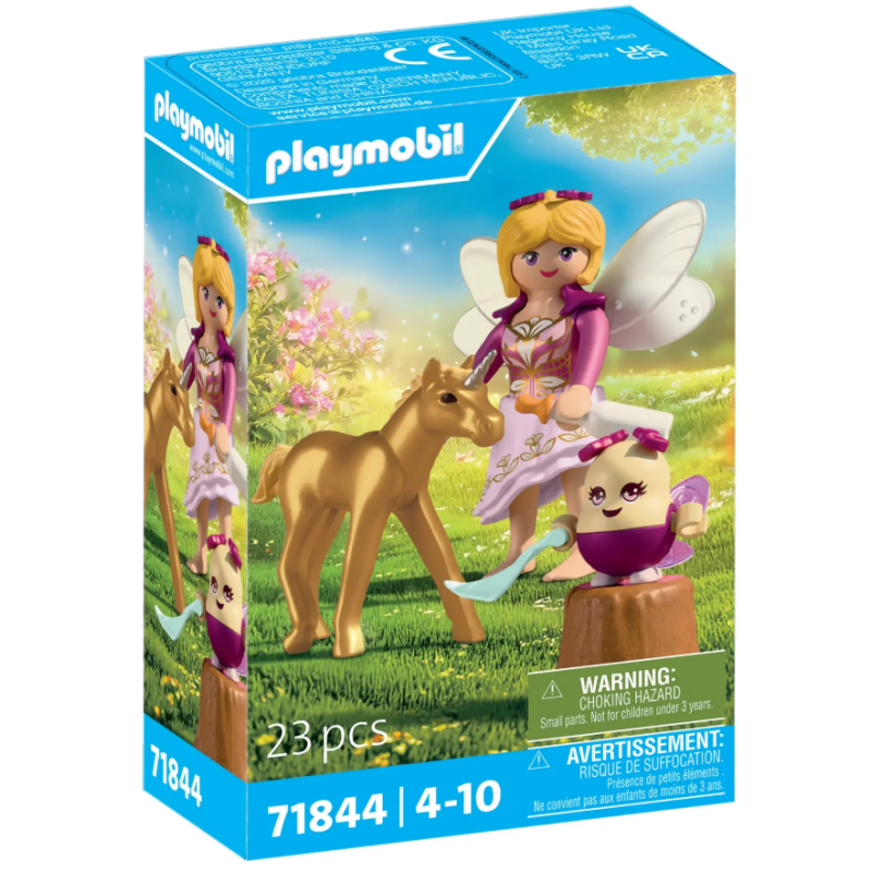 Golden Unicorn Foal with Fairy - Magic Unicorns