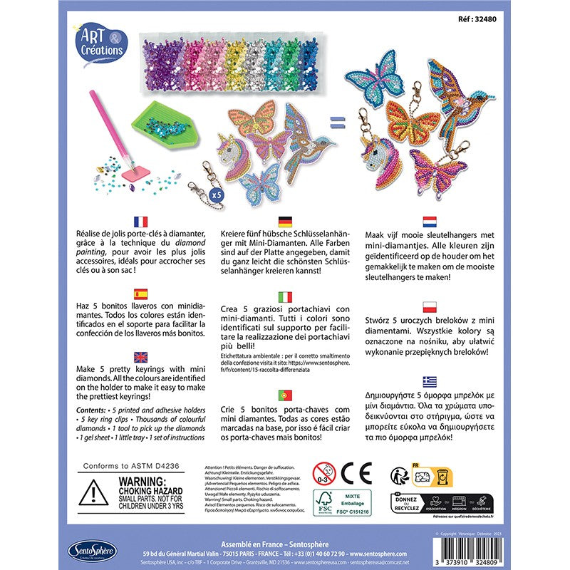 Porte-clés à diamanter (Multi)