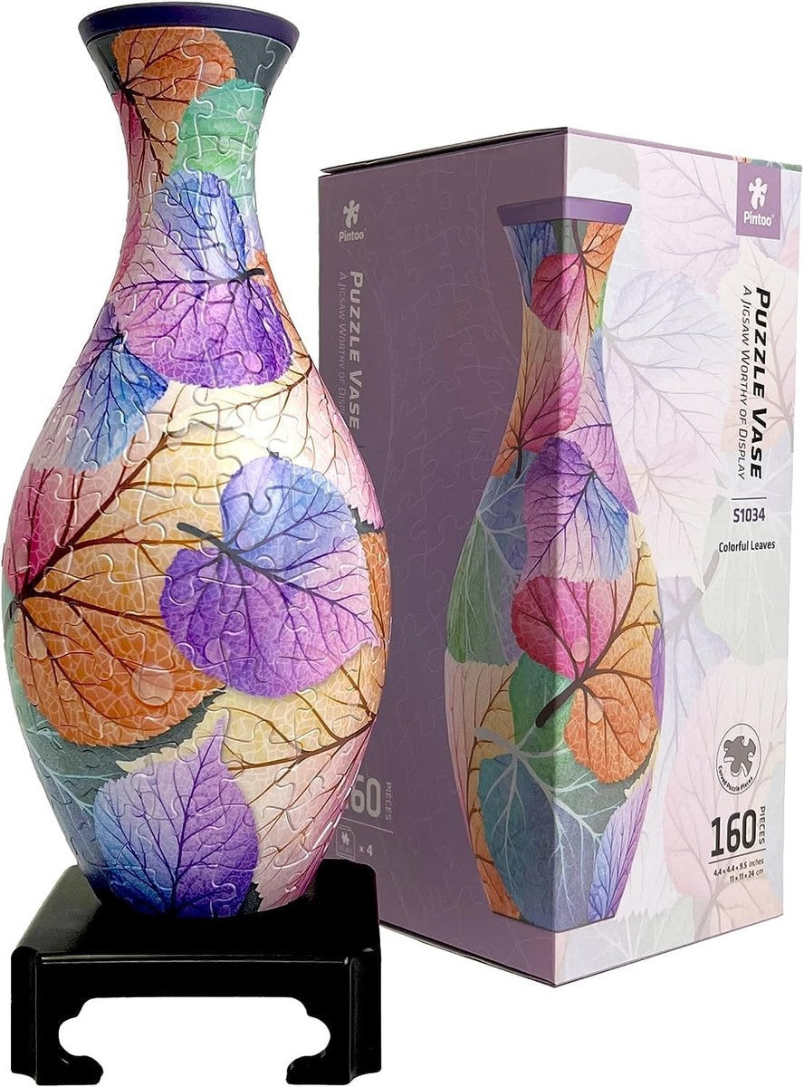 3D Puzzle Vase - Colorful Leaves