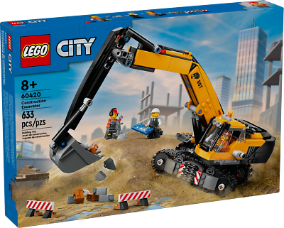 L'excavatrice de construction jaune - City