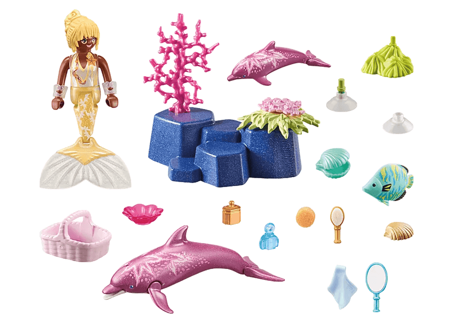 Sirène avec dauphins - Princess Magic - La Ribouldingue