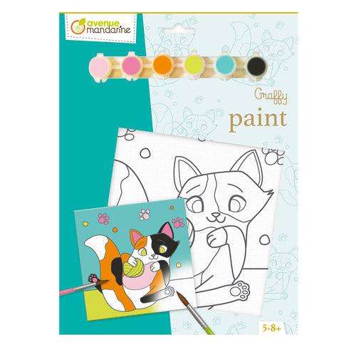 Toile à peindre - Chat - 20x20 cm - La Ribouldingue