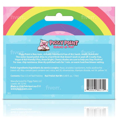 Vernis Piggy Paint - Coffret Rainbow - La Ribouldingue