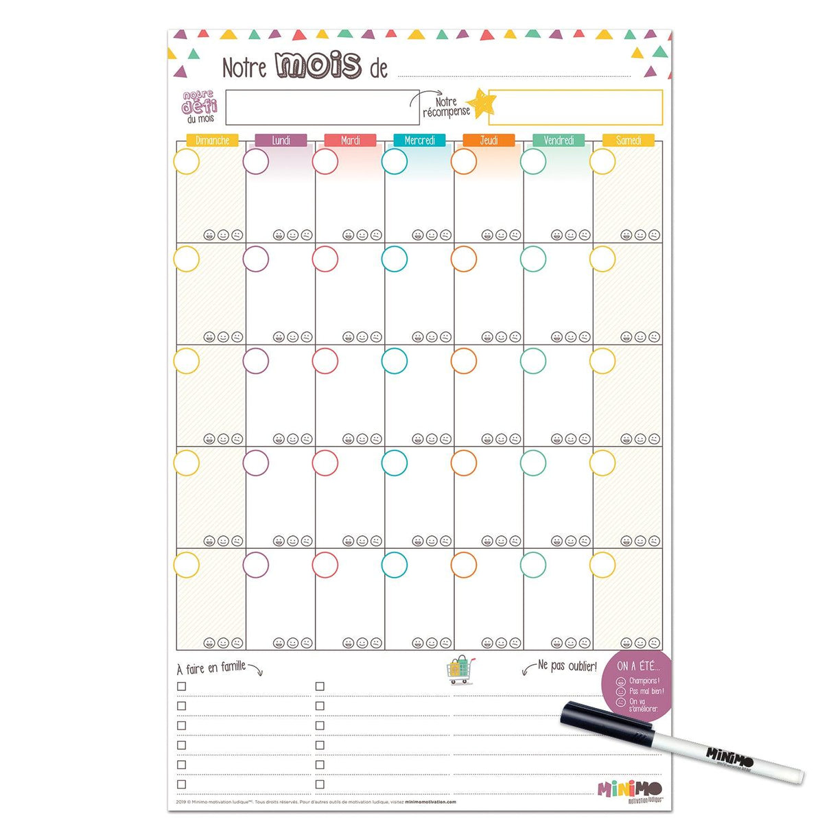 Calendrier mensuel - Notre mois ensemble - vertical - La Ribouldingue