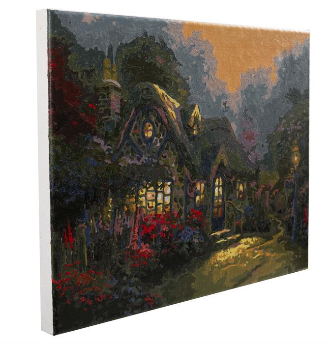Candlelight Cottage - Kinkade - Peinture à numéros - La Ribouldingue