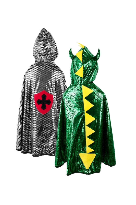 Cape Réversible Dragon Chevalier 5-6 ans - La Ribouldingue