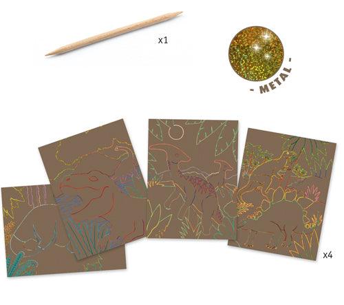 Cartes à gratter - Le règne des dinosaures - La Ribouldingue