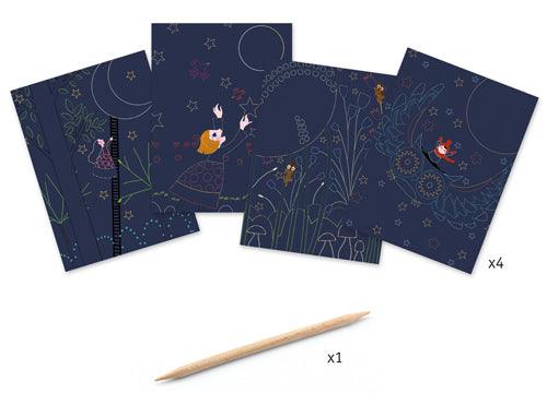 Cartes à Gratter Plume Lune - La Ribouldingue