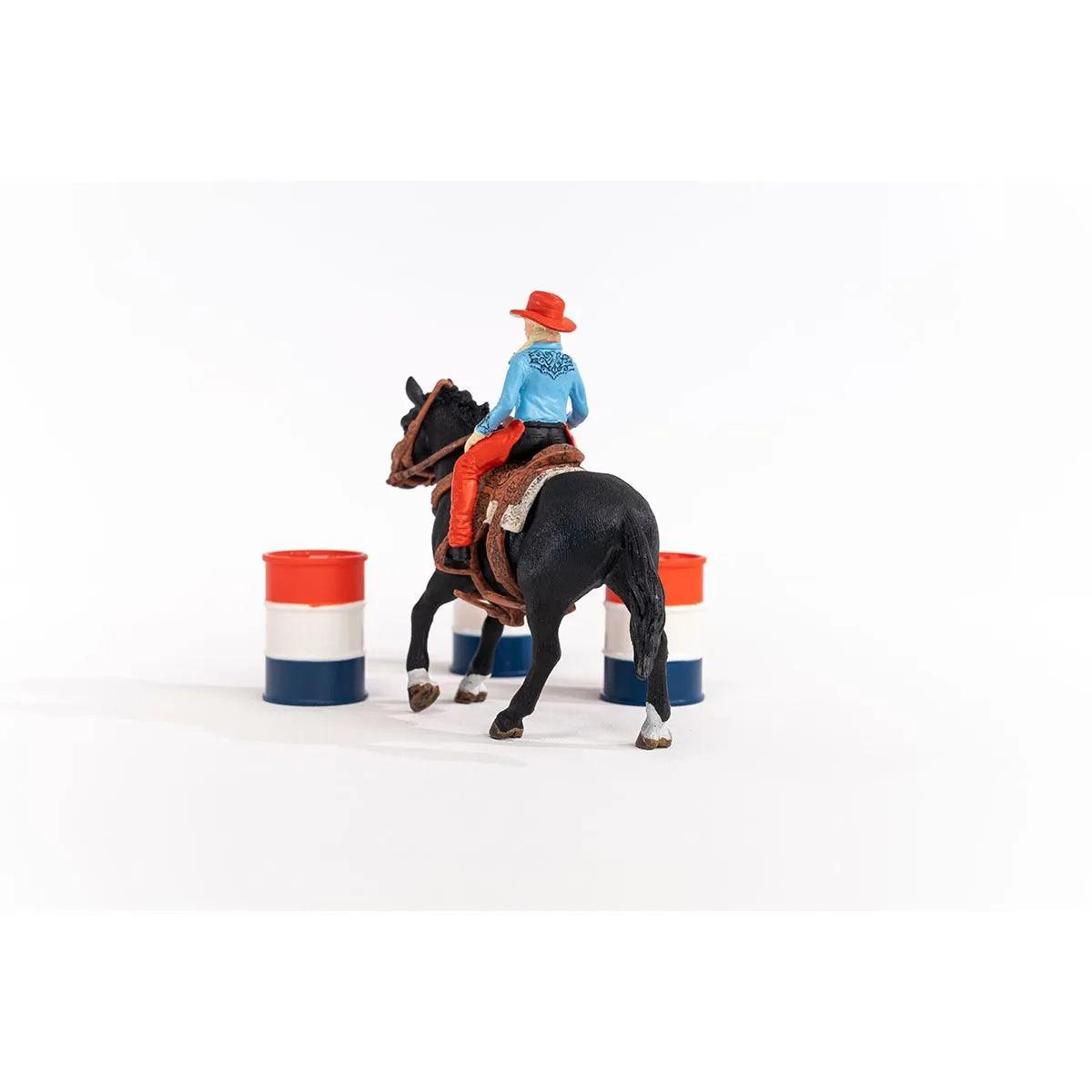 Cowgirl et Tonneaux de Racing - Farm World - La Ribouldingue