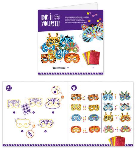 DIY - Masques Mosaïques - Animaux Jungle - La Ribouldingue