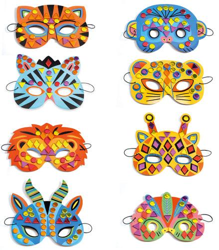 DIY - Masques Mosaïques - Animaux Jungle - La Ribouldingue