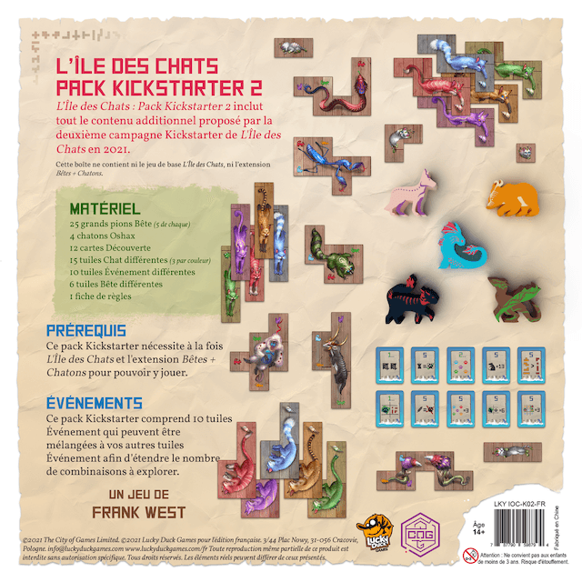 L'Île des Chats: Pack Kickstarter 2 (Ext) (Fr) - La Ribouldingue