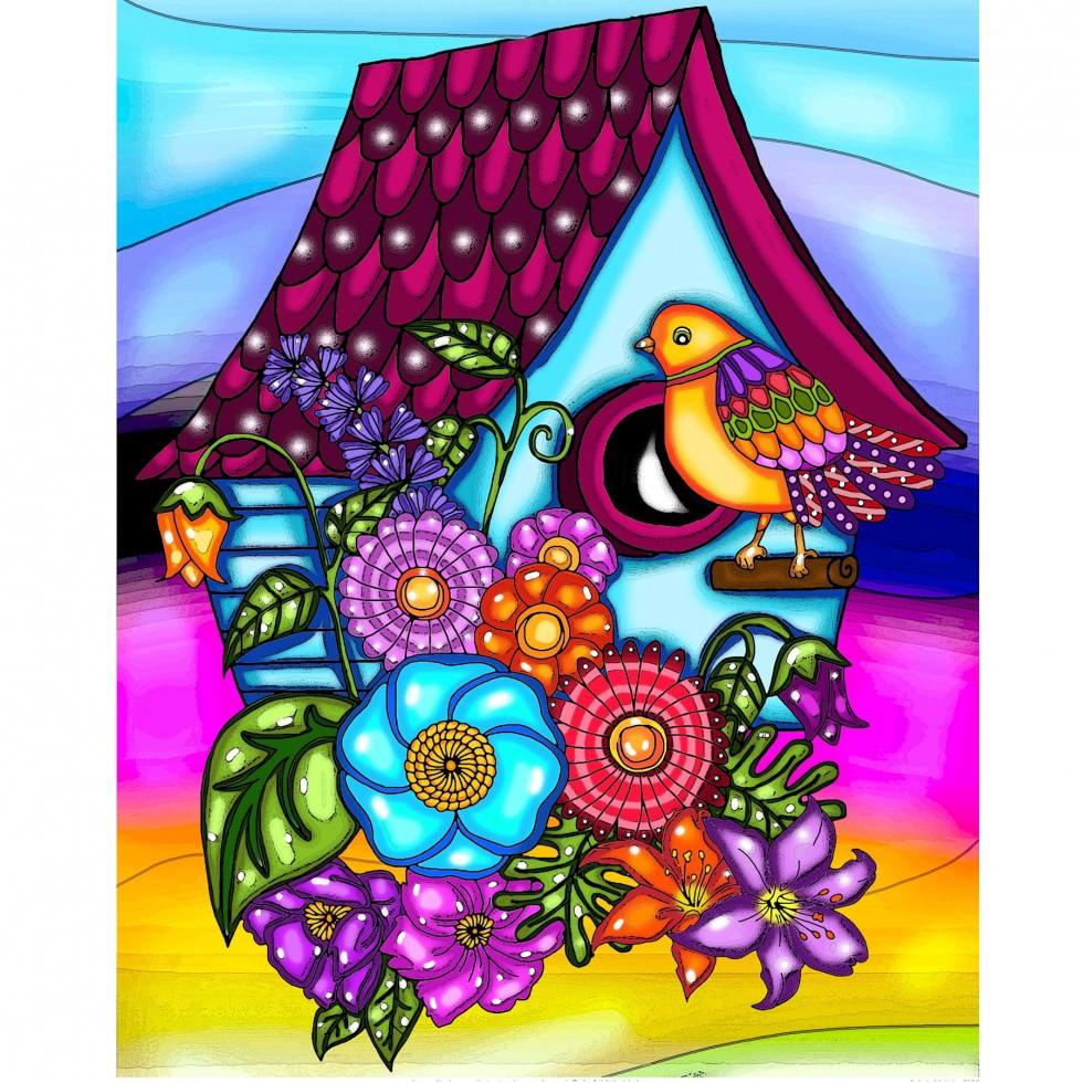 Le Petit oiseau de Toutes les Couleurs - Carré - La Ribouldingue