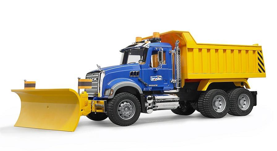 MACK Granite Tip up truck with pow blade and Light & Sound – La