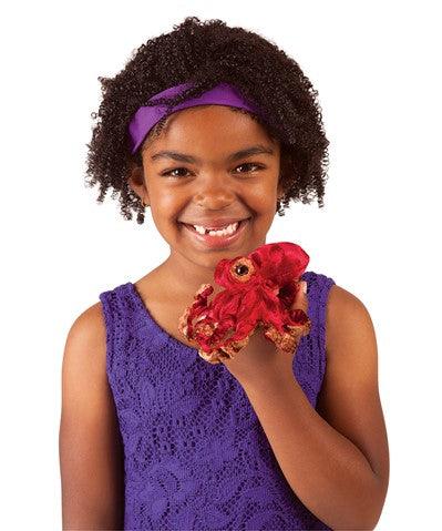 Marionnette à doigt - Pieuvre Rouge - La Ribouldingue