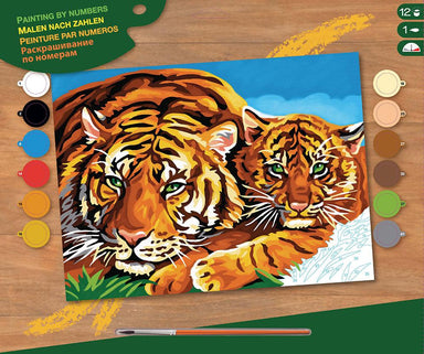 Peinture à numéros senior - Tigres - La Ribouldingue
