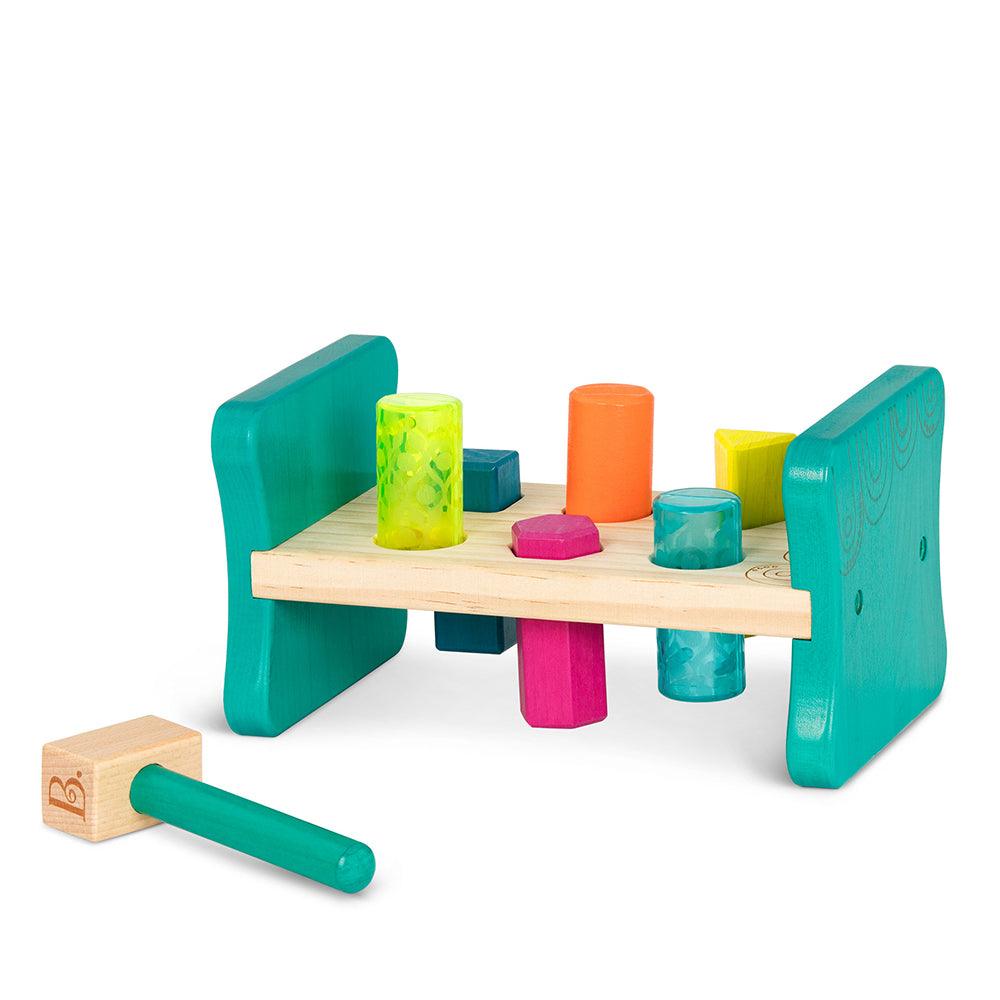 Petit établi en bois coloré "Pound & Play" - La Ribouldingue