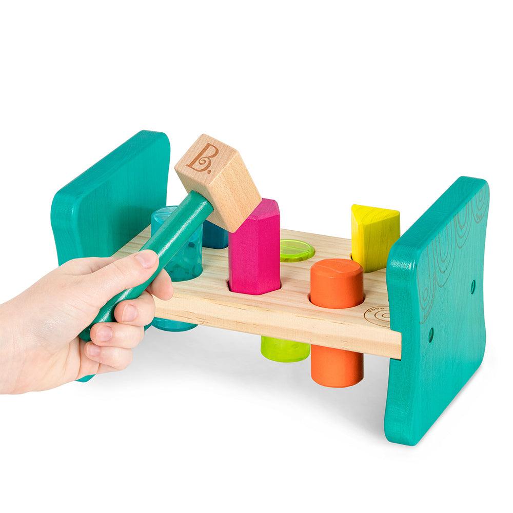 Petit établi en bois coloré "Pound & Play" - La Ribouldingue