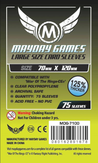 Protecteurs de cartes 70mm X 120mm Deluxe - Paquet de 75