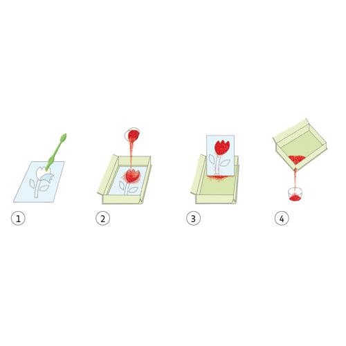 Sables colorés - Arcs-en-ciel de poissons - La Ribouldingue