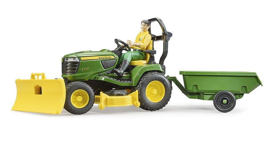 Tracteur tondeuse John Deere avec remorque Bworld - La Ribouldingue
