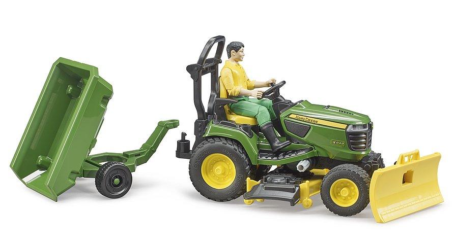 Tracteur tondeuse John Deere avec remorque Bworld - La Ribouldingue