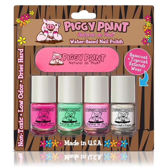 Vernis Piggy Paint - 3 vernis 1 basecoat - La Ribouldingue