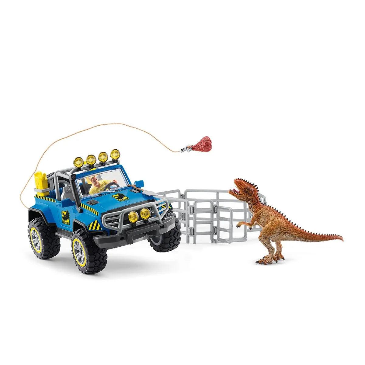 Voiture tout-terrain avec avant-poste - Dinosaure - La Ribouldingue
