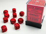 Brique 36 d6 12mm Rouge et noir - Opaque