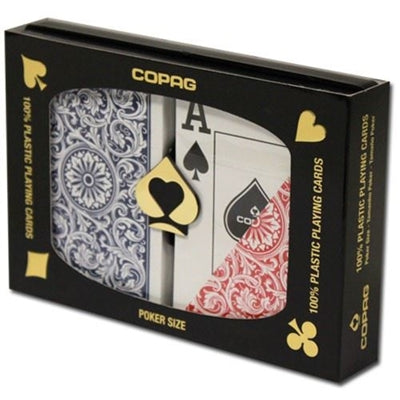Cartes de Poker Copag Jumbo - Bleu et Rouge (2)