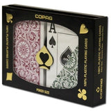 Jumbo Copag Poker Cards - Burgundy and Green (2)