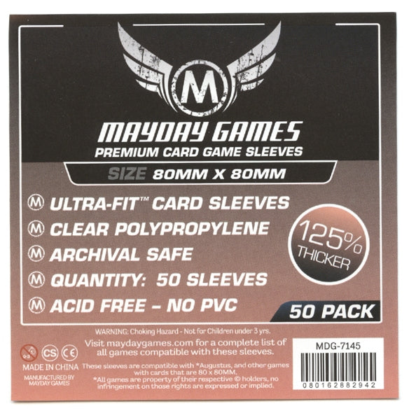 80mm x 80mm card sleeves Deluxe Protectors Style:50X50 mm box break Tough As Nails It's Both The Best