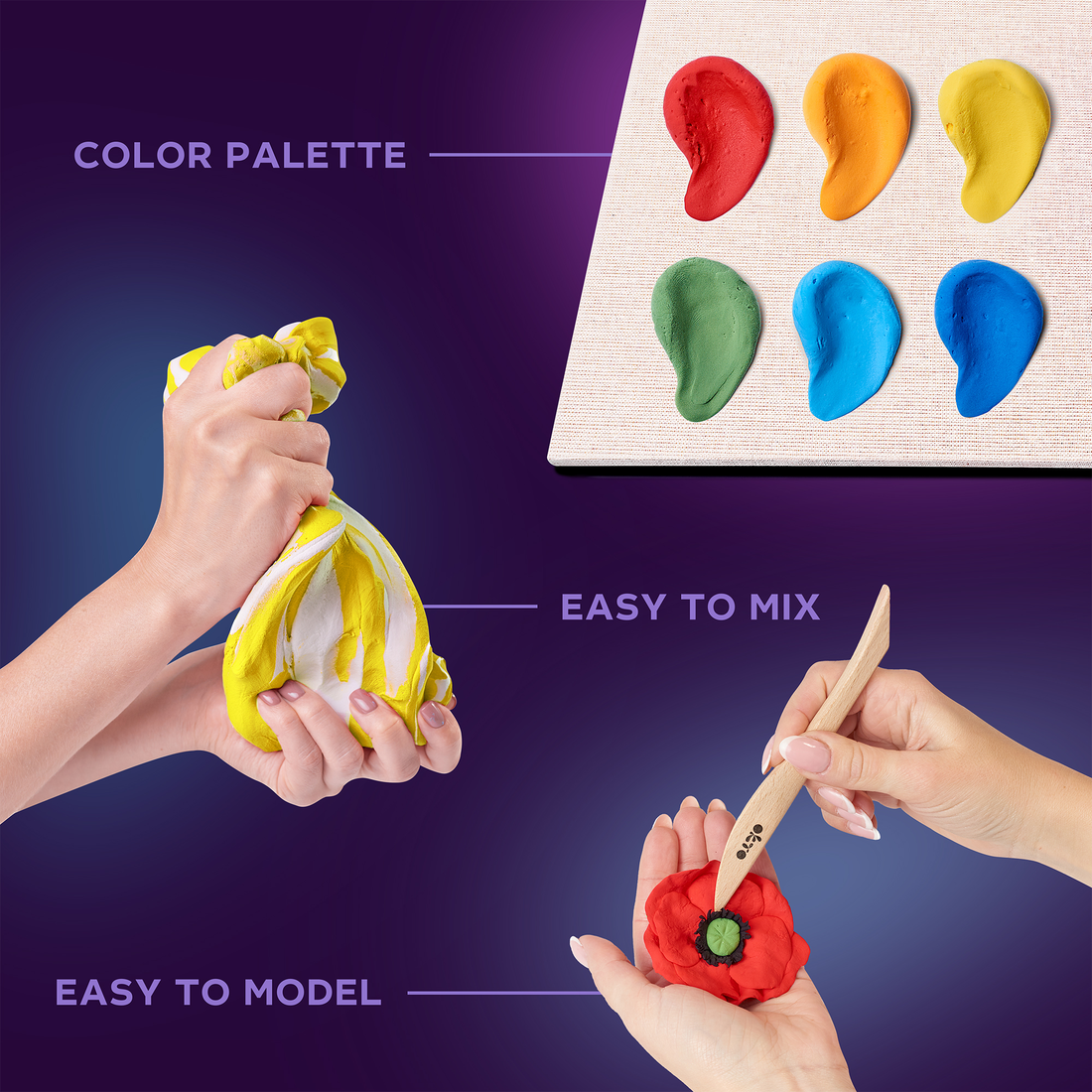 OKTO Wood & Craft - Fleurs - Liberté (Multi)