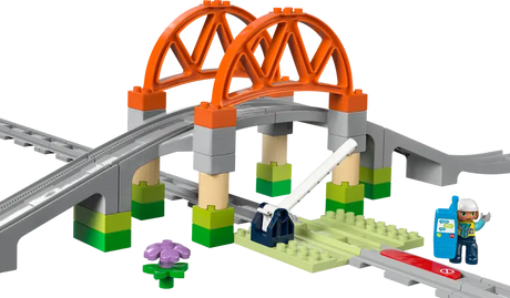 Ensemble d'extension pont et rails de train - Duplo