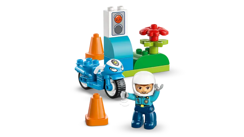 La moto de police bleue - Duplo