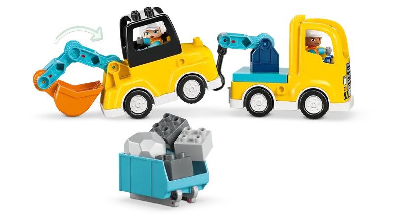 Les véhicules de chantier 3-en-1 - Duplo