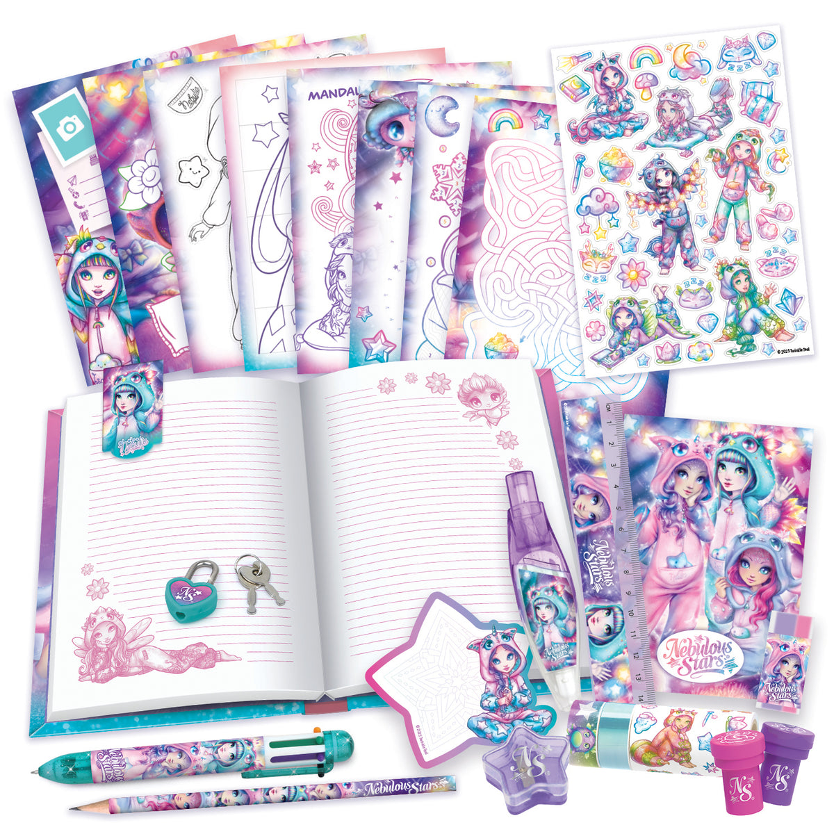 Coffret de luxe journal intime - Party Pyjama - Nebulous Stars
