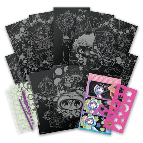 Pages à gratter à emporter - Party Pyjama - Nebulous Stars