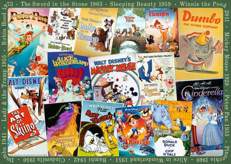 Vintage Disney movie posters - 1000 pcs