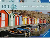 Cabanes de bateaux colorés en Suède - 100 mcx XL